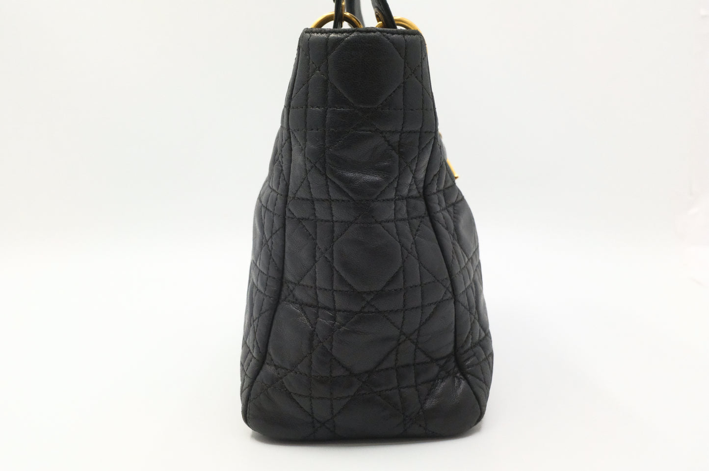 Dior Medium Lady Dior in Black Cannage Leather