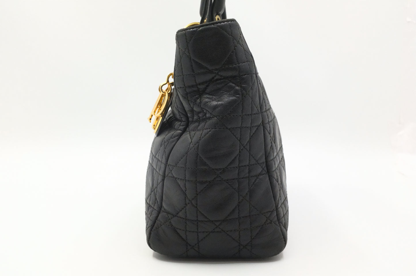Dior Medium Lady Dior in Black Cannage Leather