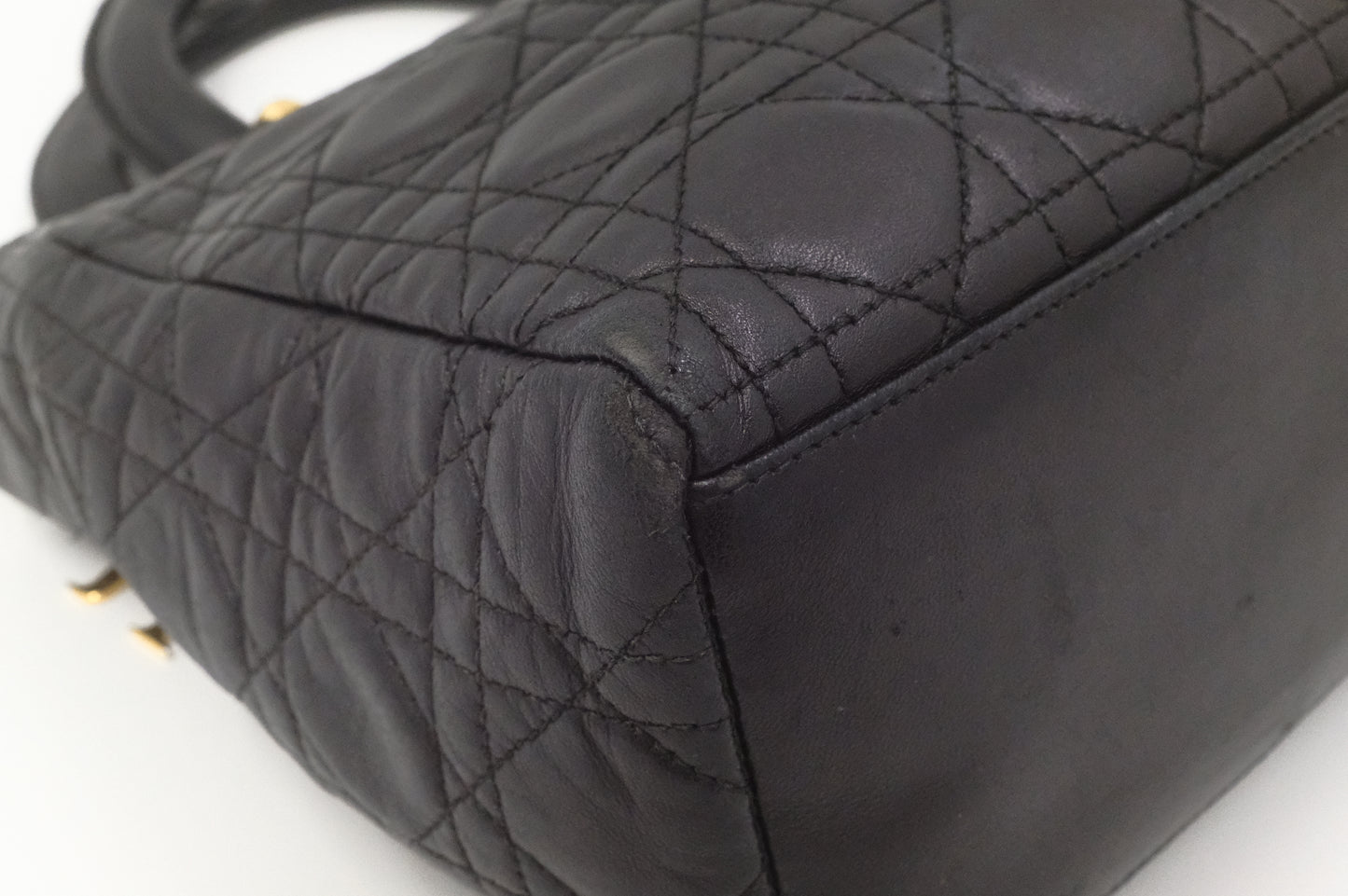 Dior Medium Lady Dior in Black Cannage Leather
