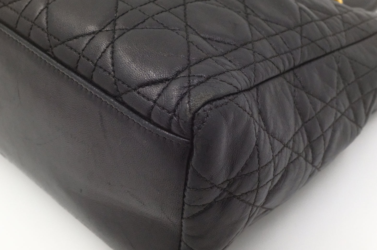 Dior Medium Lady Dior in Black Cannage Leather