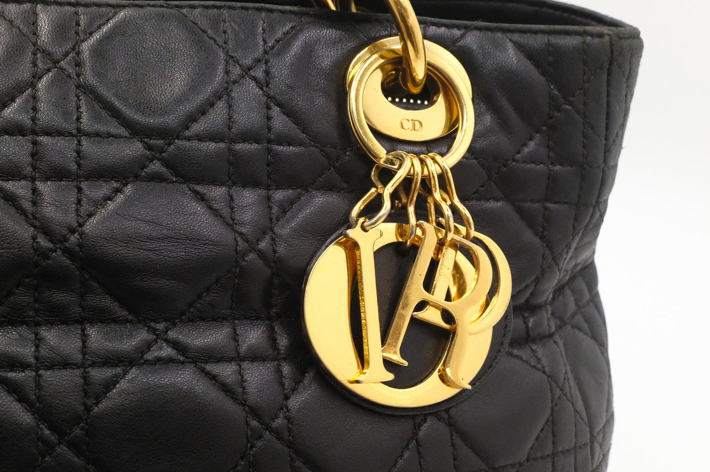 Dior Medium Lady Dior in Black Cannage Leather