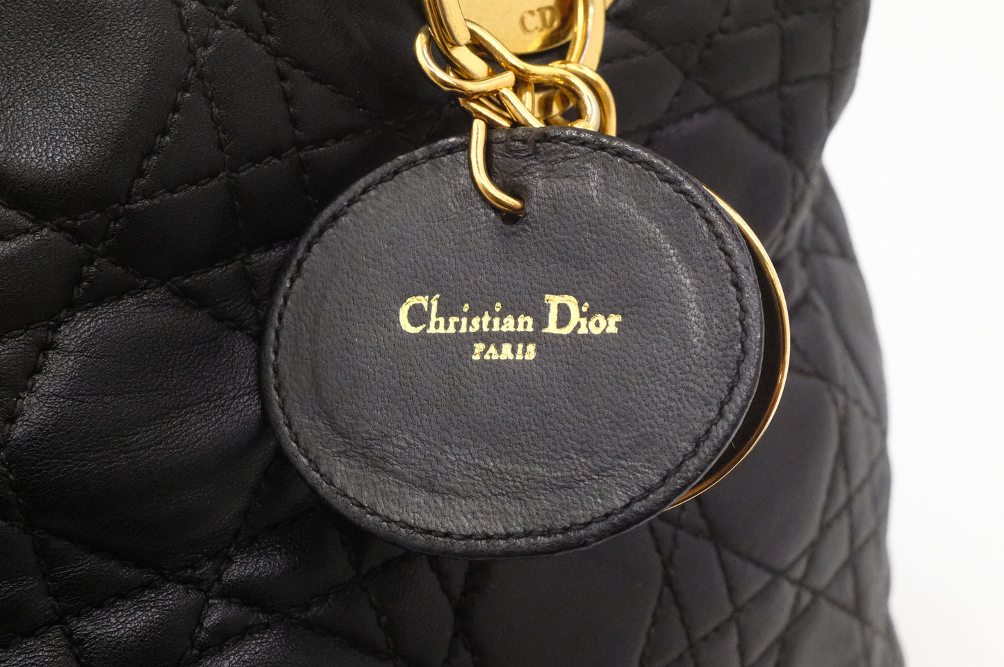 Dior Medium Lady Dior in Black Cannage Leather