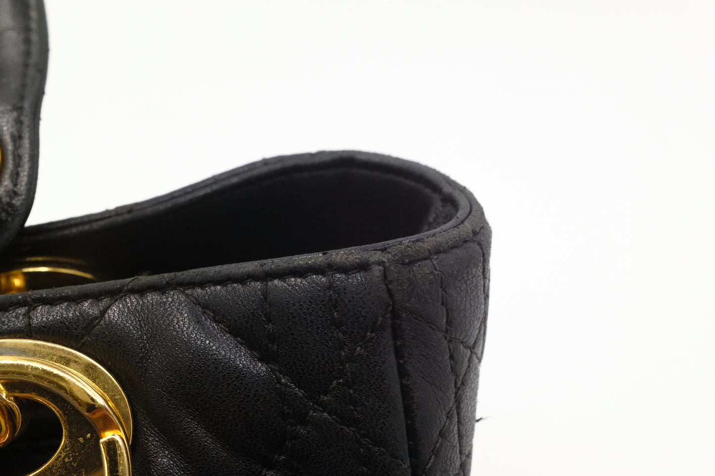 Dior Medium Lady Dior in Black Cannage Leather