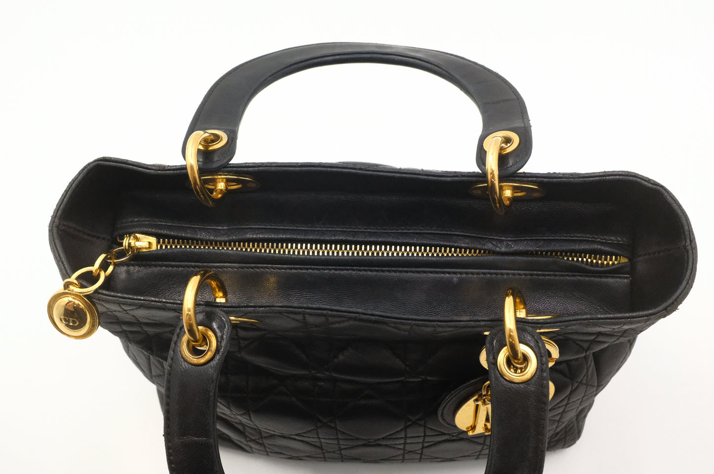 Dior Medium Lady Dior in Black Cannage Leather
