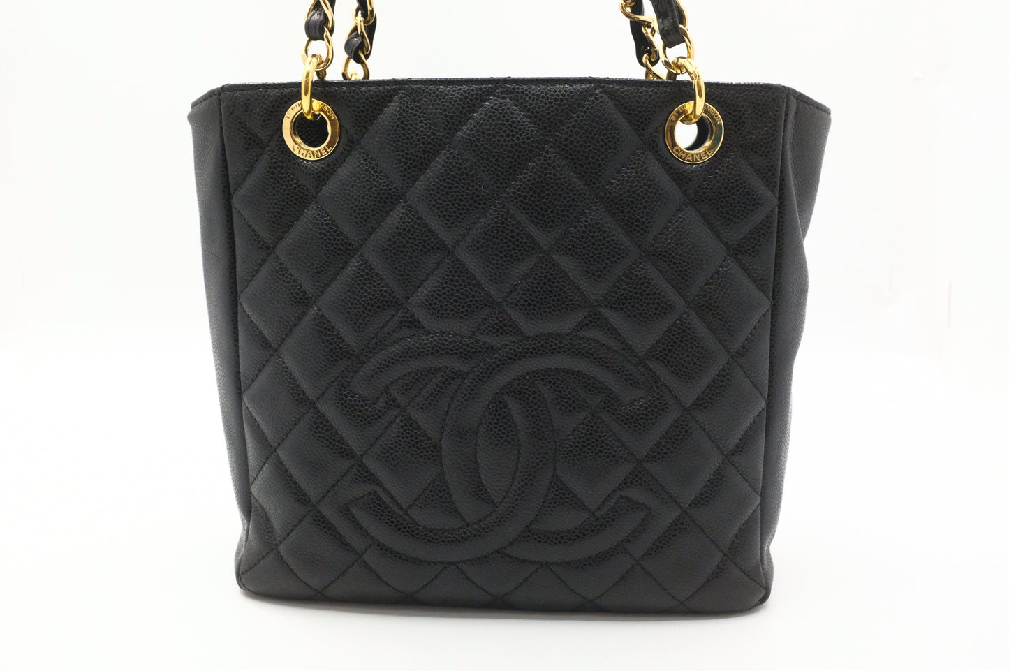 Chanel PST Shoulder Bag in Black Caviar Leather