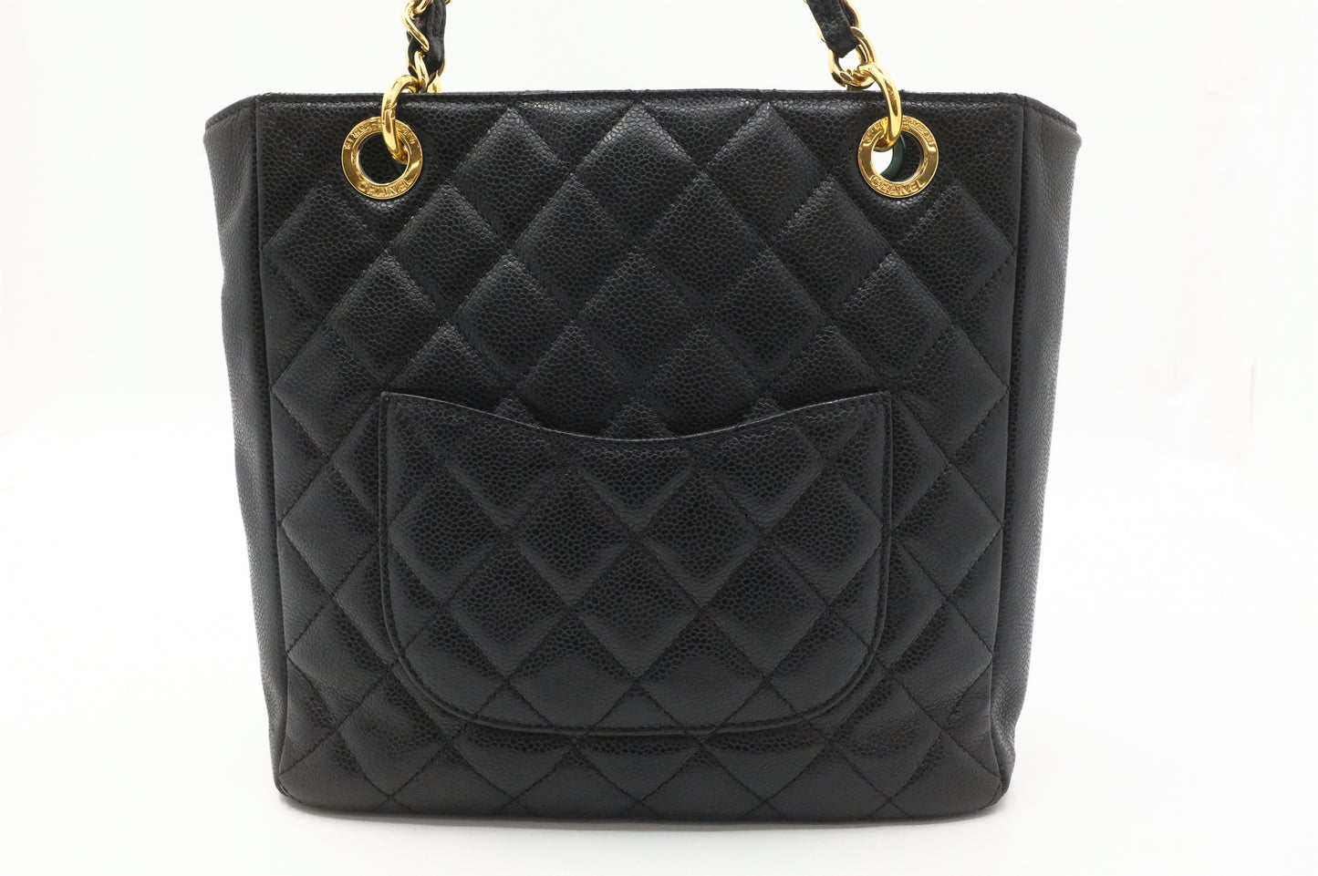 Chanel PST Shoulder Bag in Black Caviar Leather