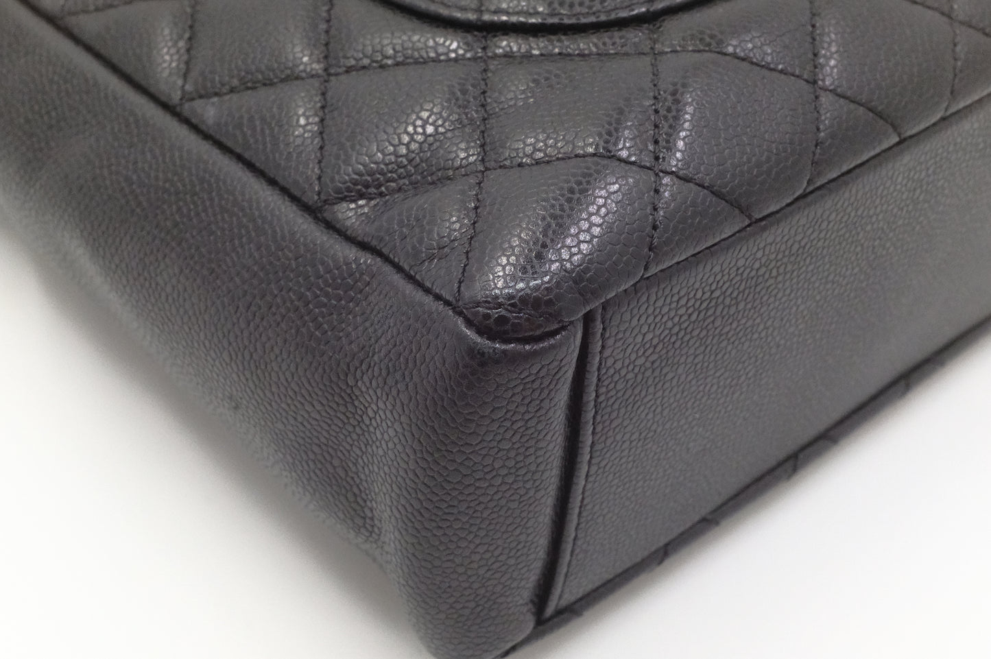 Chanel PST Shoulder Bag in Black Caviar Leather