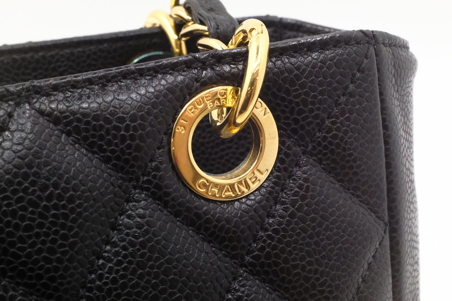 Chanel PST Shoulder Bag in Black Caviar Leather
