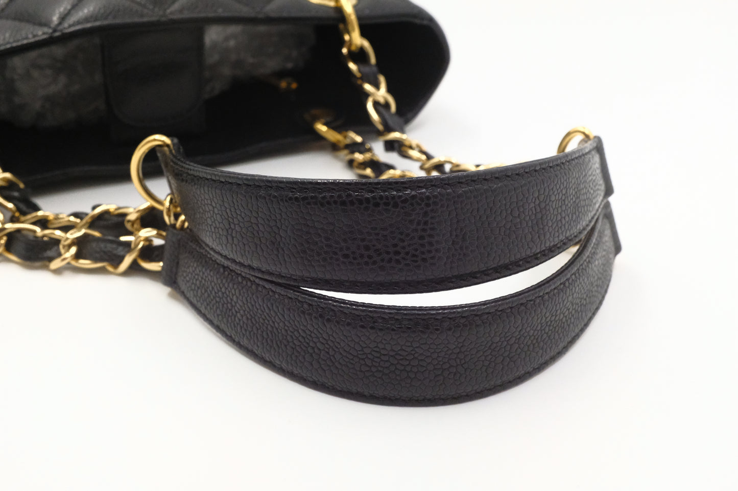 Chanel PST Shoulder Bag in Black Caviar Leather