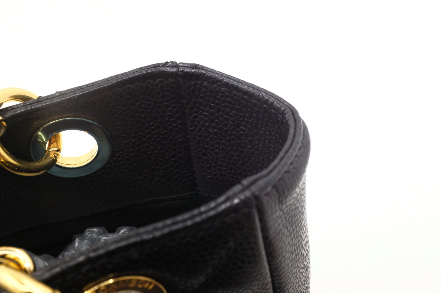 Chanel PST Shoulder Bag in Black Caviar Leather