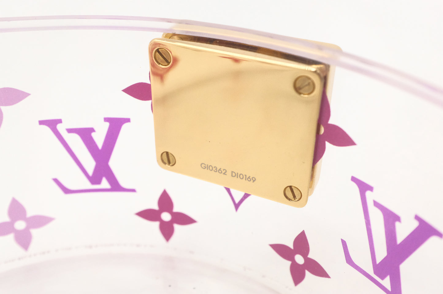 Louis Vuitton Scott Box in Clear PVC and Pink Leather