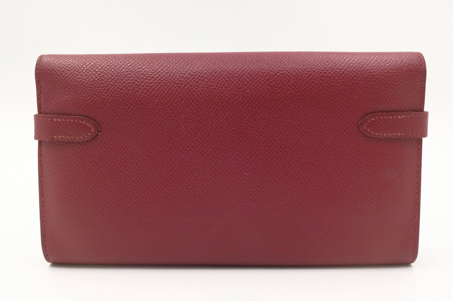 Hermes Kelly Wallet in Rouge Epsom Leather