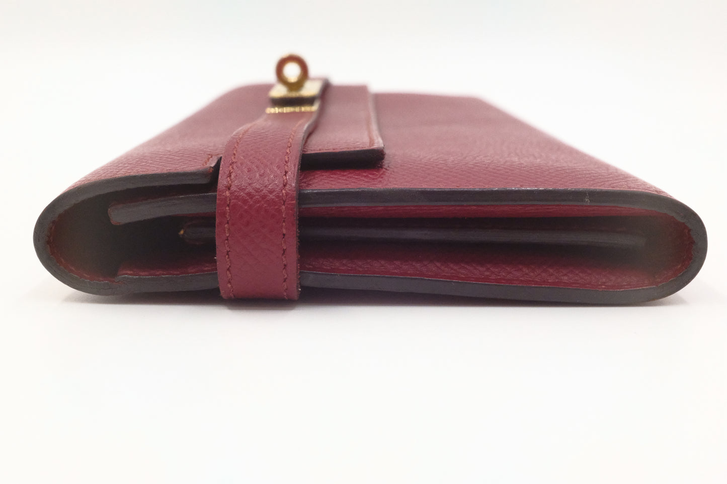 Hermes Kelly Wallet in Rouge Epsom Leather