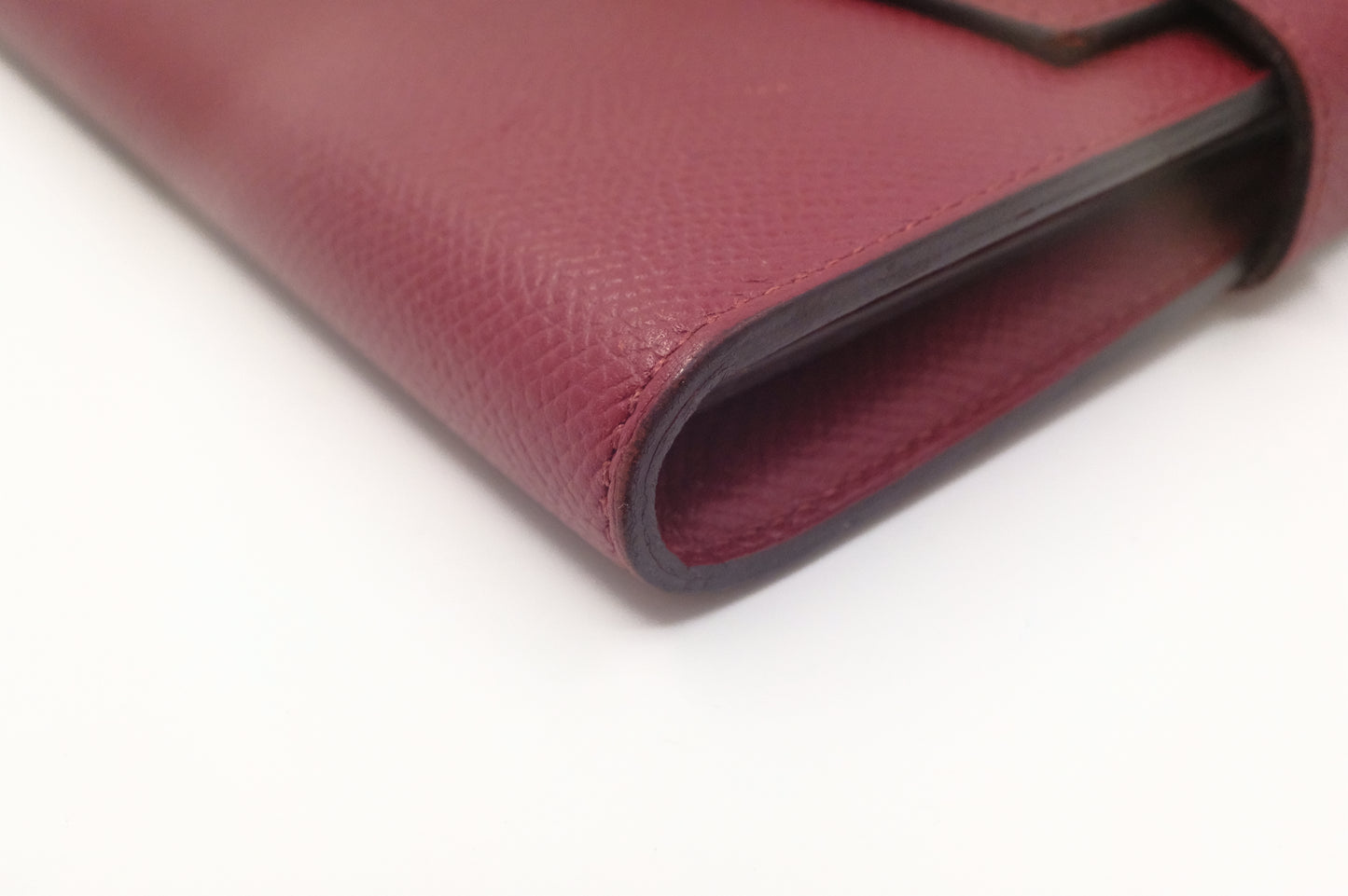 Hermes Kelly Wallet in Rouge Epsom Leather
