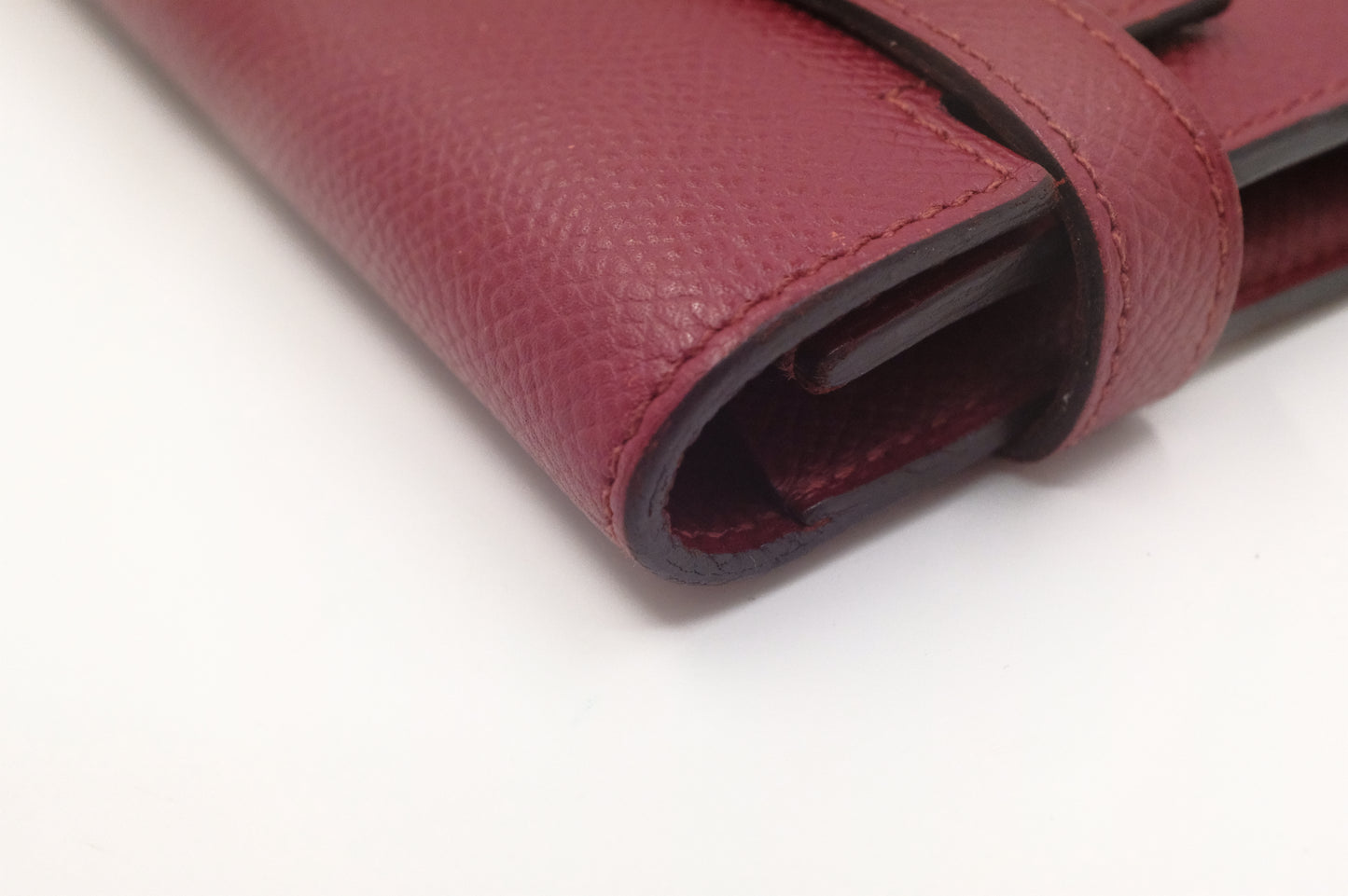 Hermes Kelly Wallet in Rouge Epsom Leather