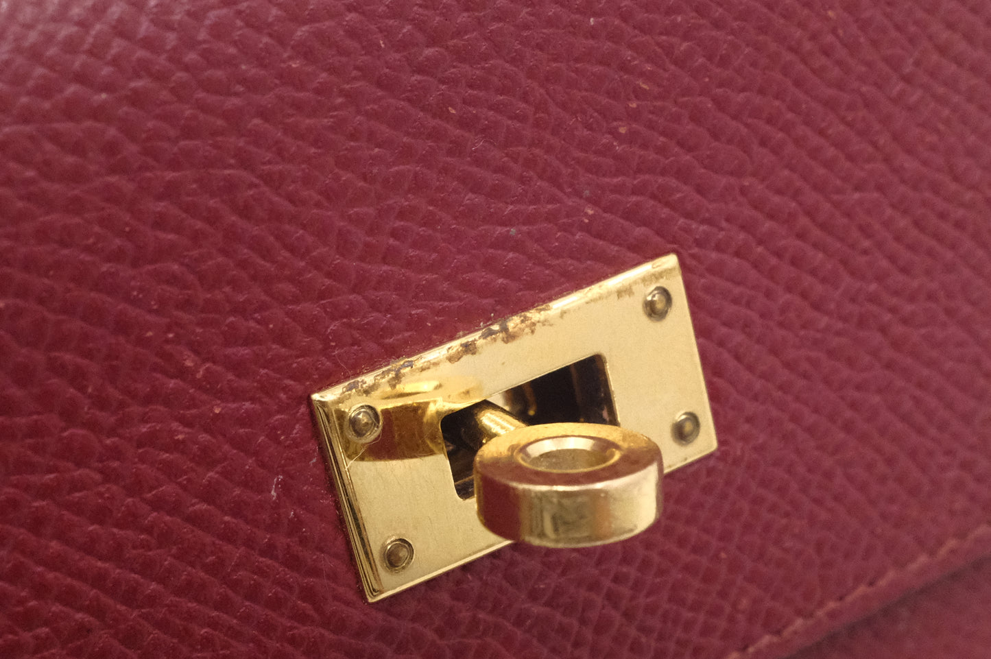 Hermes Kelly Wallet in Rouge Epsom Leather