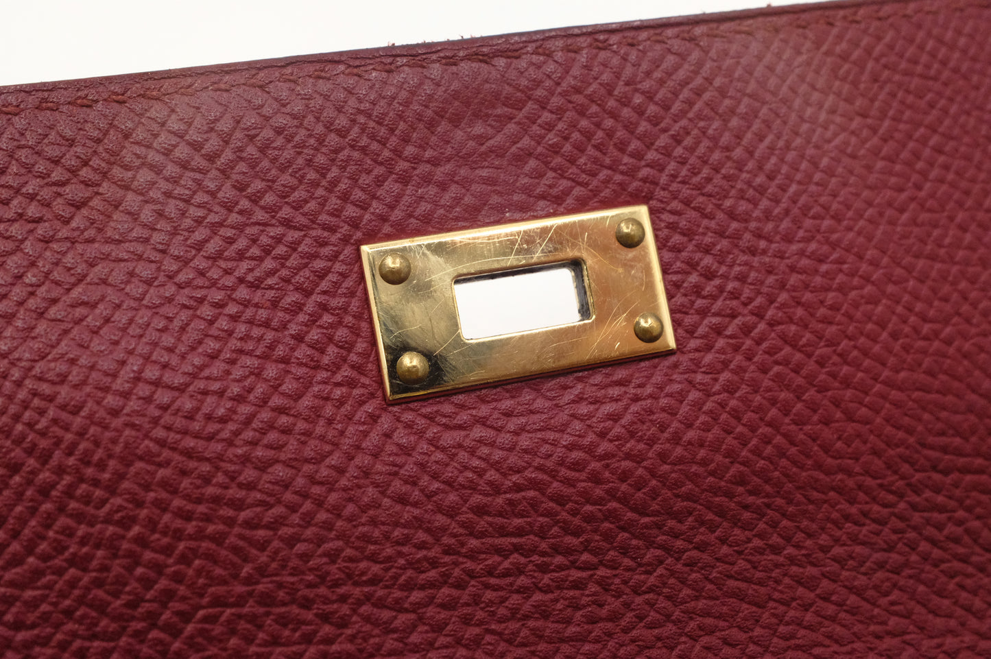 Hermes Kelly Wallet in Rouge Epsom Leather