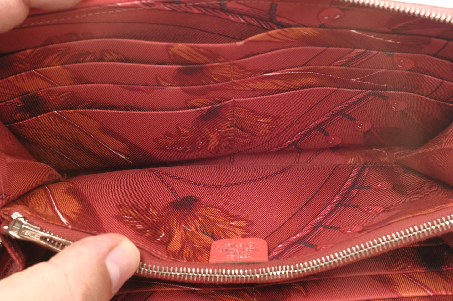 Hermes Silk'in Zippy Wallet in Rose Jaipur Epsom Leather