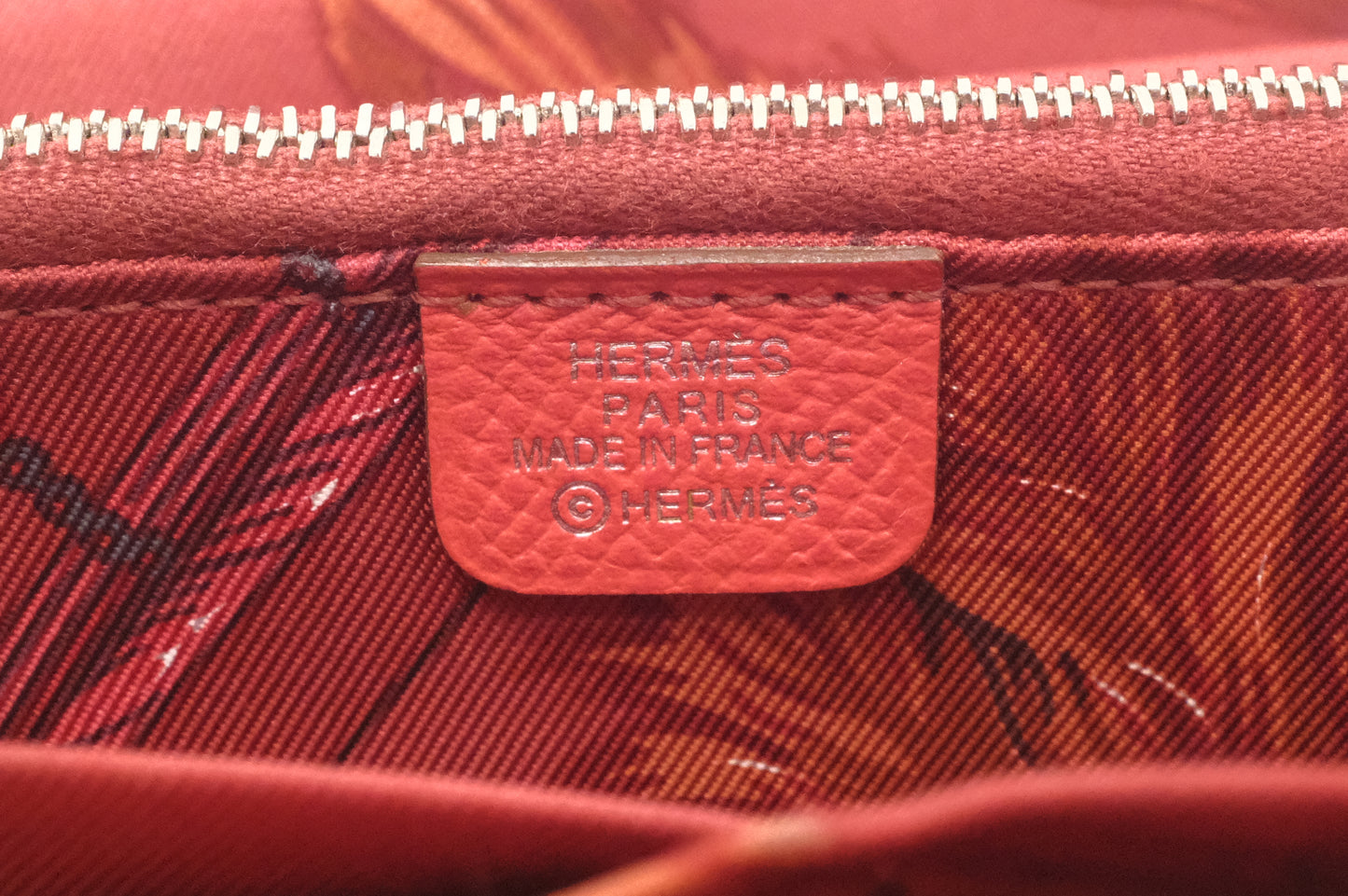 Hermes Silk'in Zippy Wallet in Rose Jaipur Epsom Leather