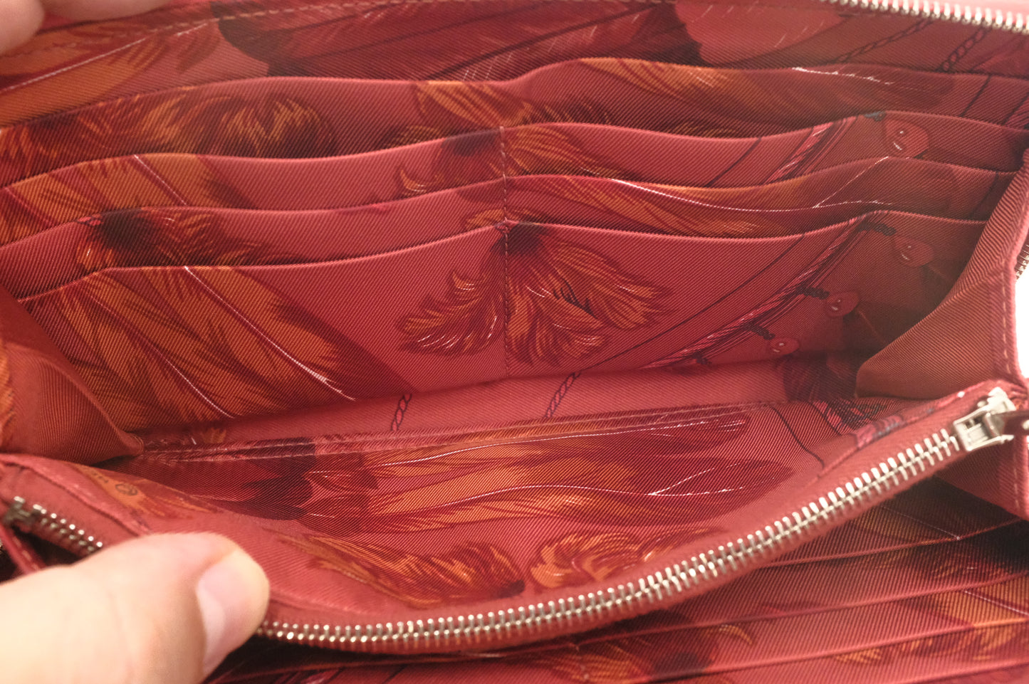 Hermes Silk'in Zippy Wallet in Rose Jaipur Epsom Leather