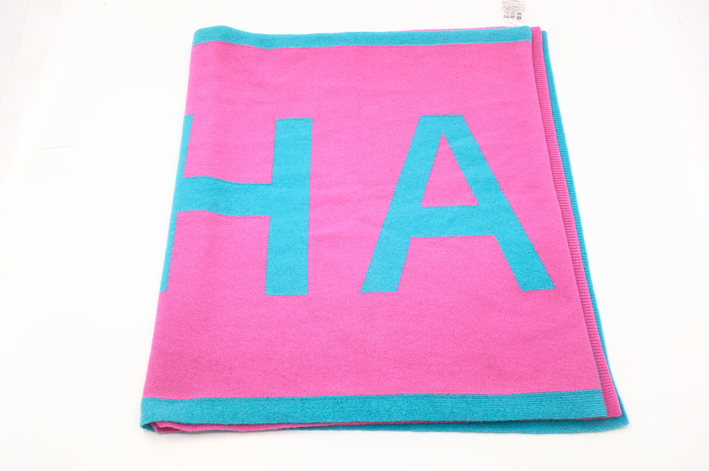 Chanel Scarf in Pink and Blue Cashmere