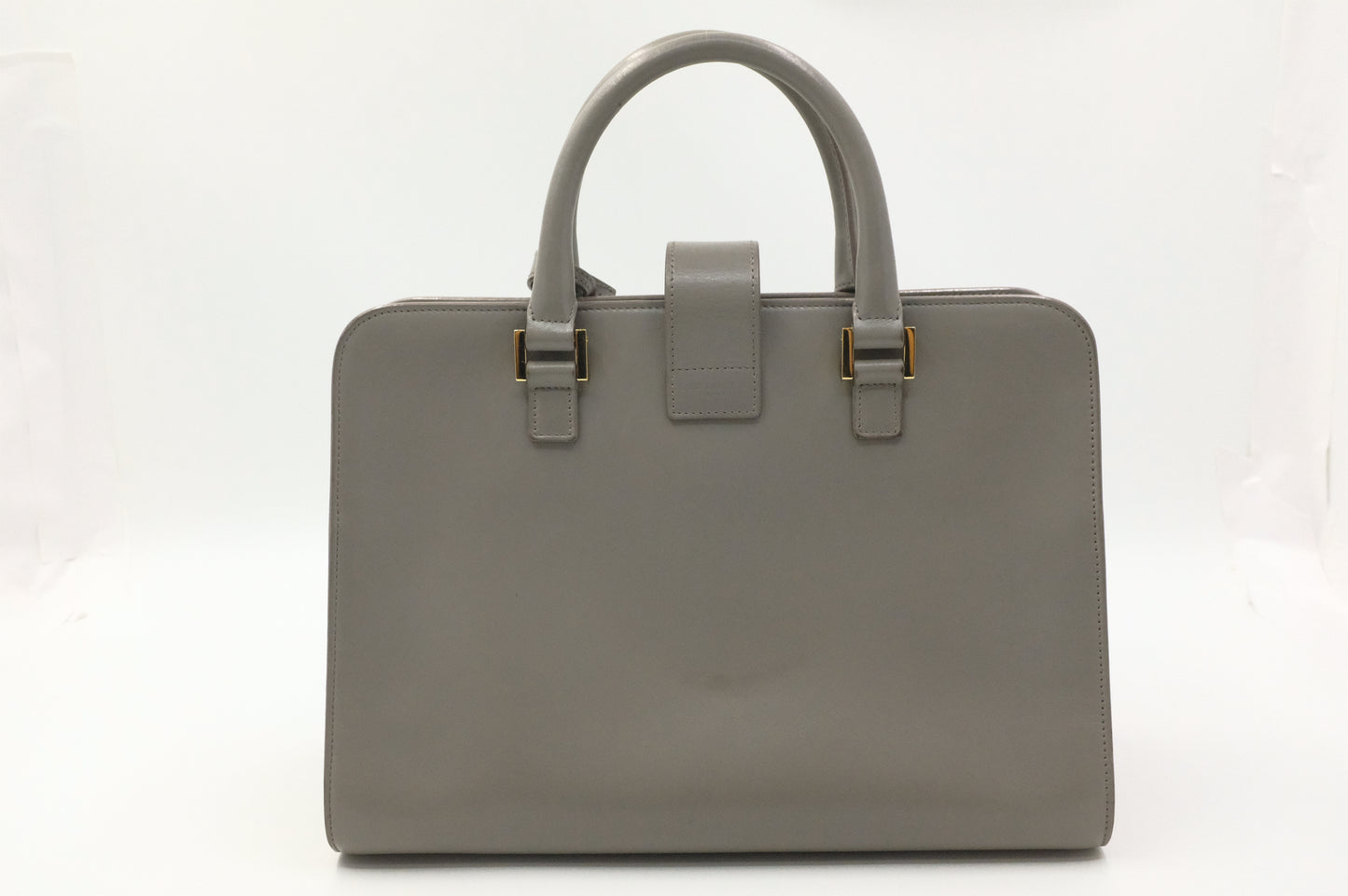 YSL Saint Laurent Baby Cabas in Gray Leather