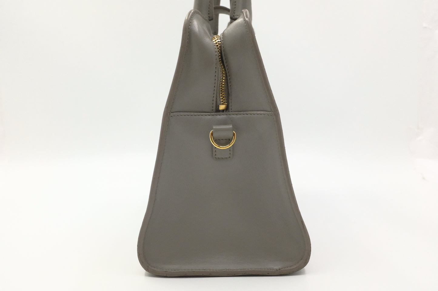 YSL Saint Laurent Baby Cabas in Gray Leather