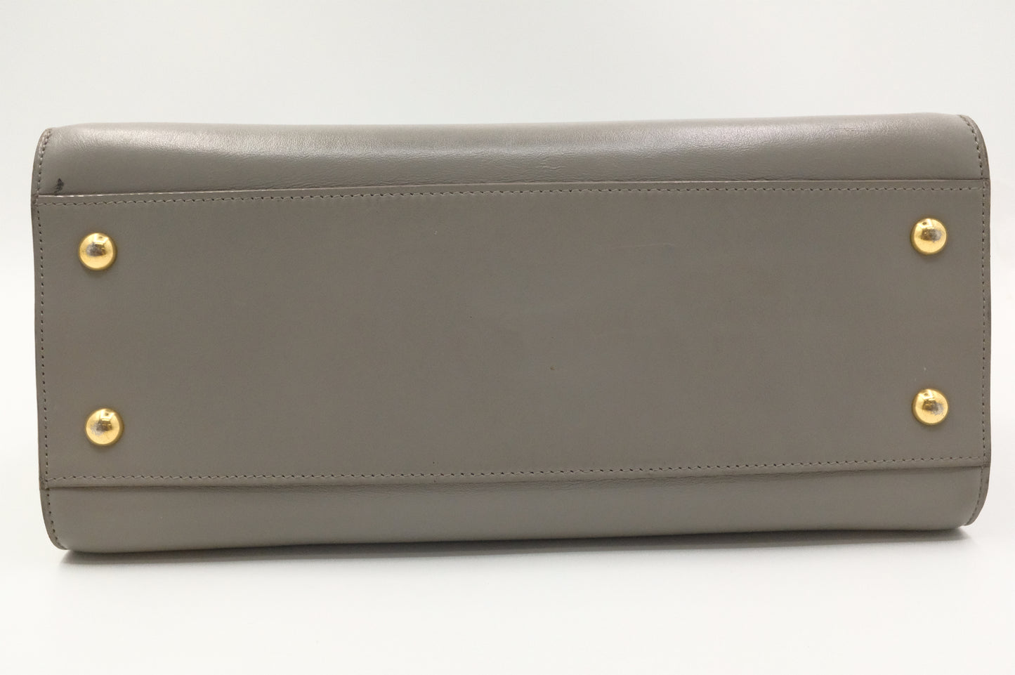 YSL Saint Laurent Baby Cabas in Gray Leather