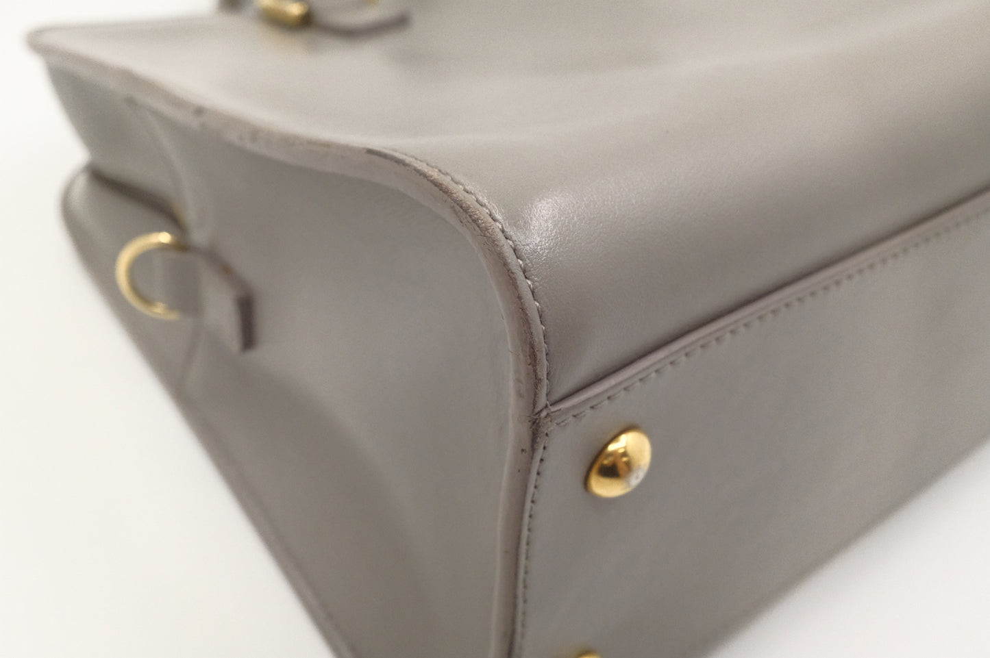 YSL Saint Laurent Baby Cabas in Gray Leather