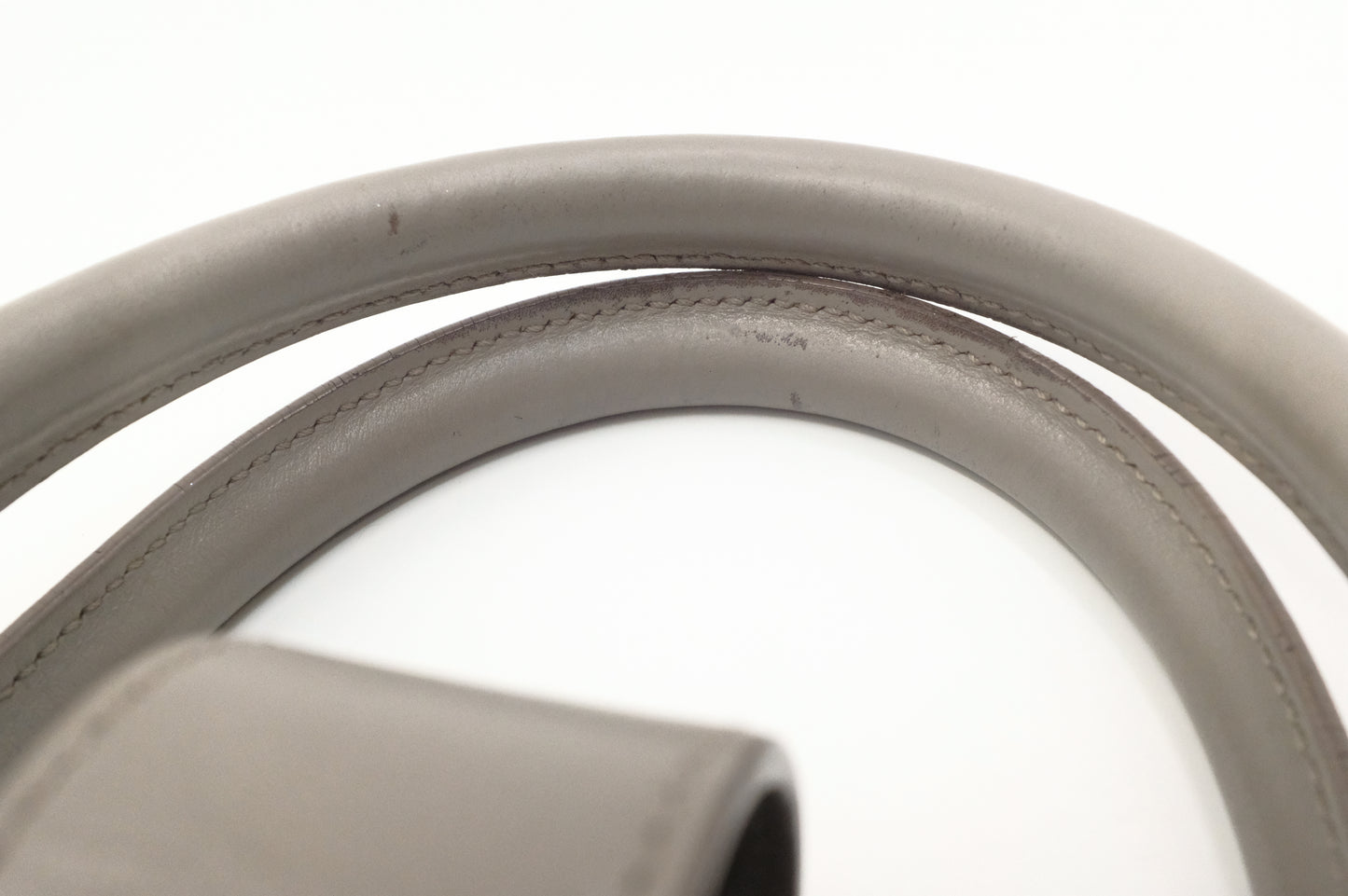 YSL Saint Laurent Baby Cabas in Gray Leather