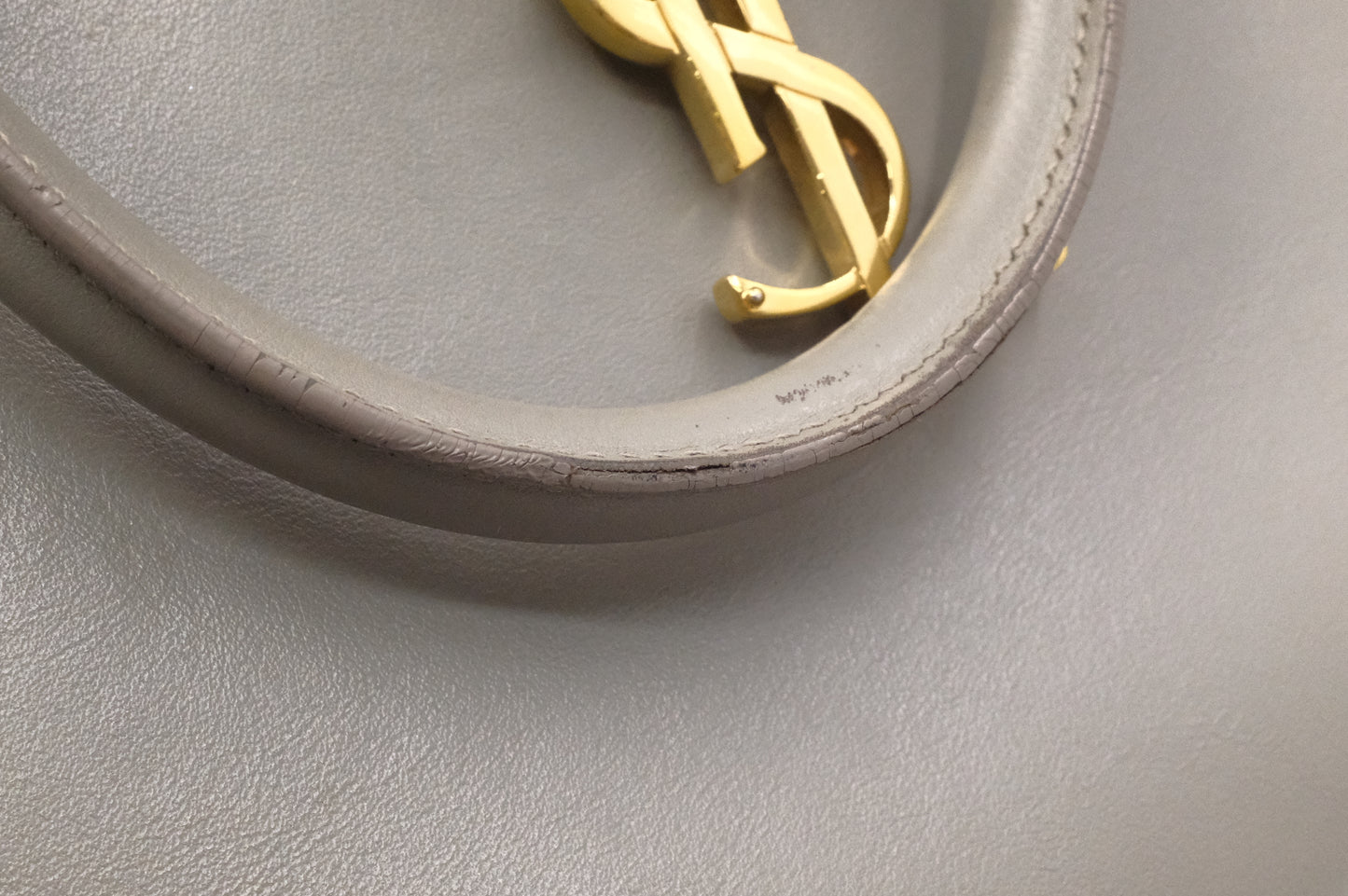 YSL Saint Laurent Baby Cabas in Gray Leather