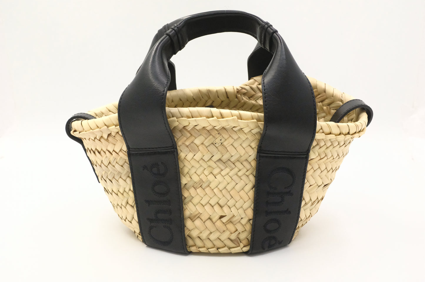 Chloe Small Sense Basket with Black Leather