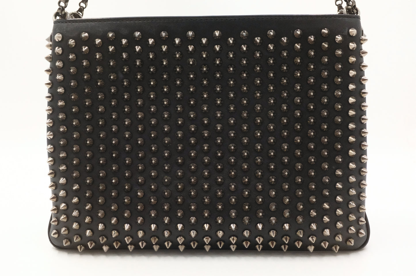 Louboutin Trilby Shoulder Bag in Black Studded Leather