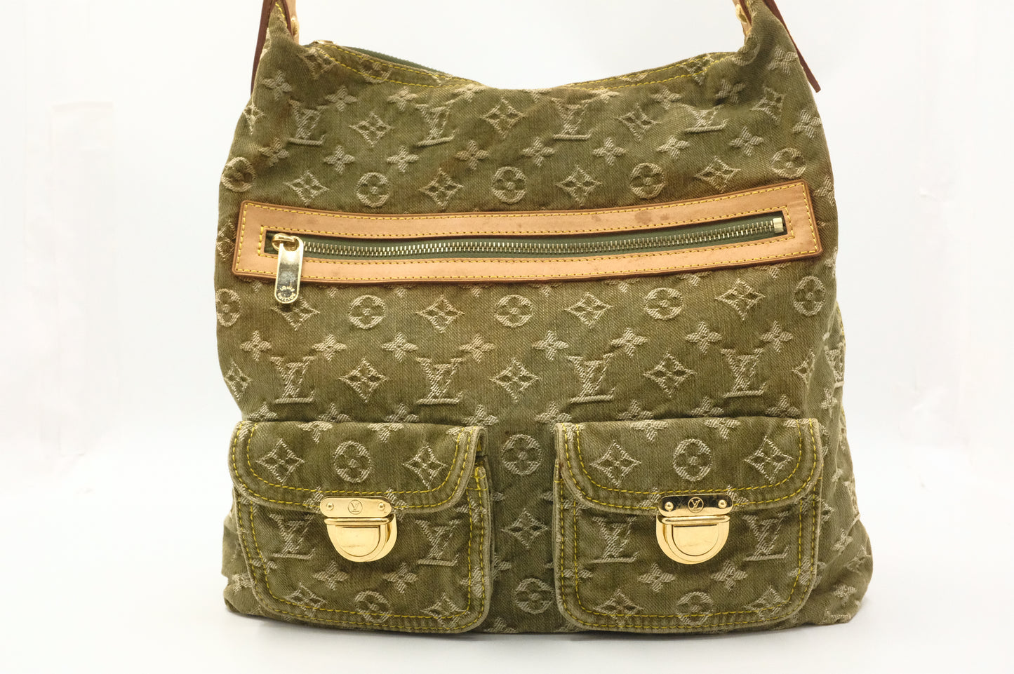 Louis Vuitton Baggy GM in Khaki Monogram Denim