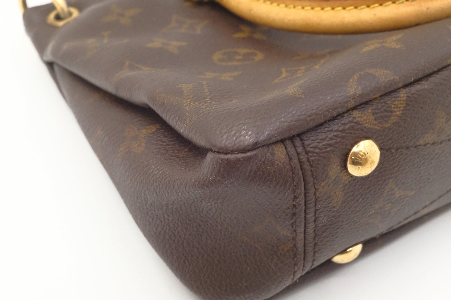 Louis Vuitton Pallas BB in Monogram Canvas & Red Leather