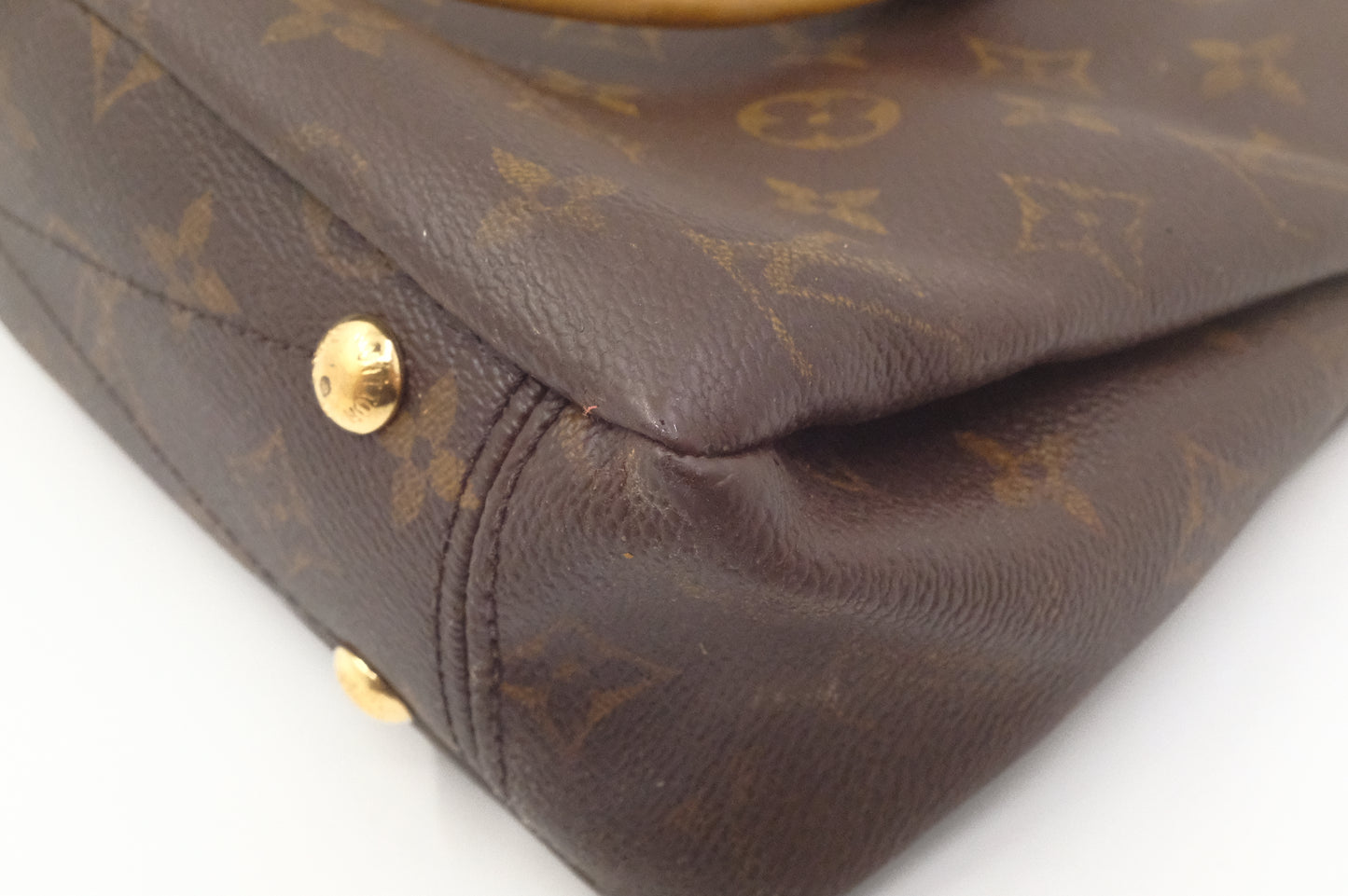 Louis Vuitton Pallas BB in Monogram Canvas & Red Leather