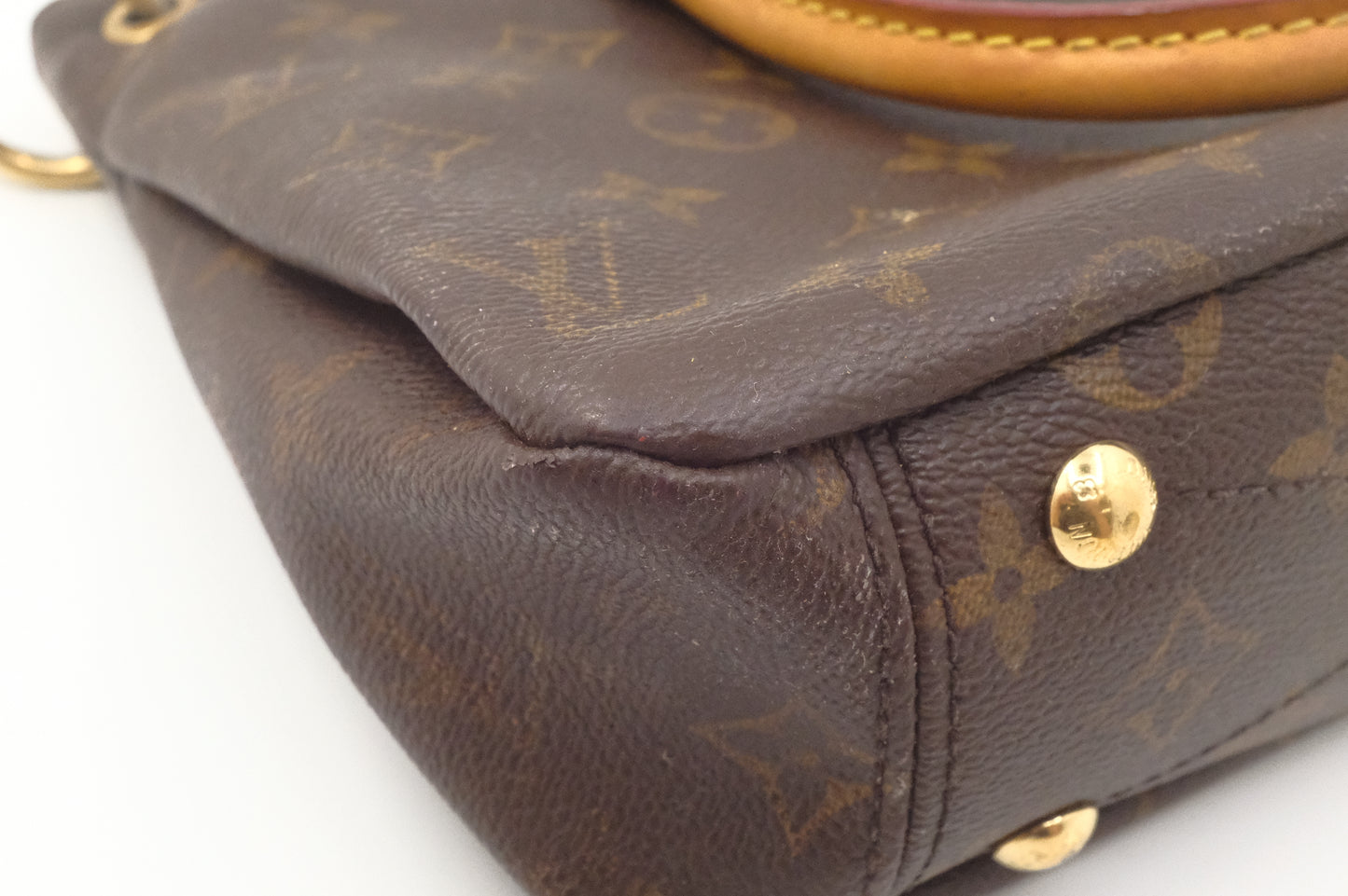 Louis Vuitton Pallas BB in Monogram Canvas & Red Leather