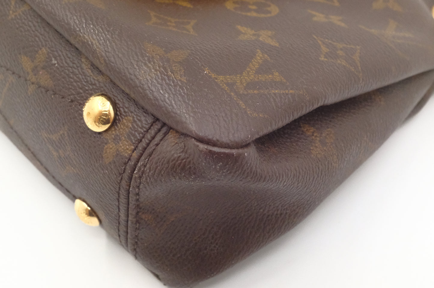 Louis Vuitton Pallas BB in Monogram Canvas & Red Leather