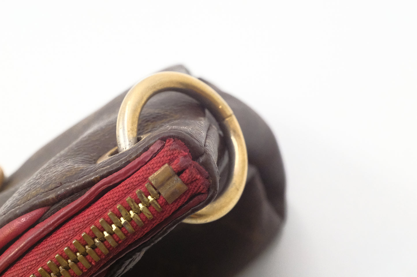 Louis Vuitton Pallas BB in Monogram Canvas & Red Leather
