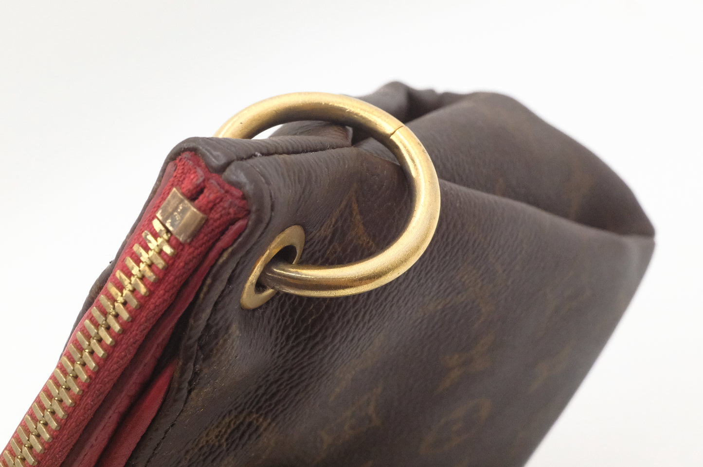 Louis Vuitton Pallas BB in Monogram Canvas & Red Leather