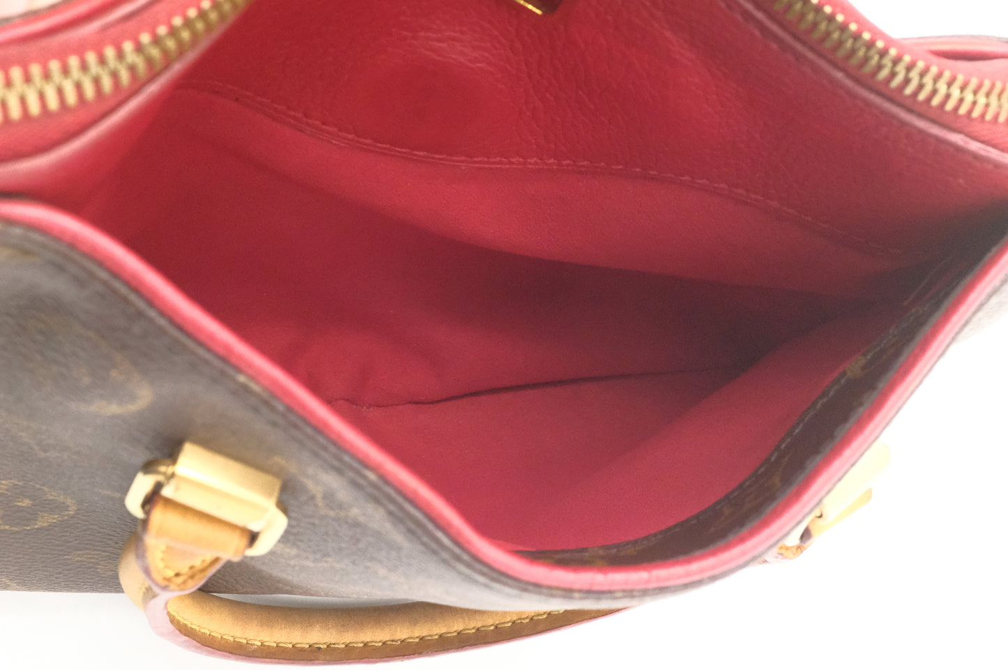 Louis Vuitton Pallas BB in Monogram Canvas & Red Leather