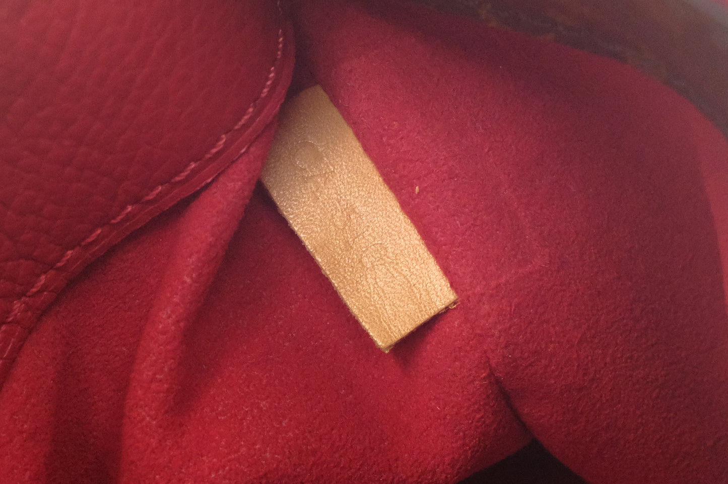 Louis Vuitton Pallas BB in Monogram Canvas & Red Leather