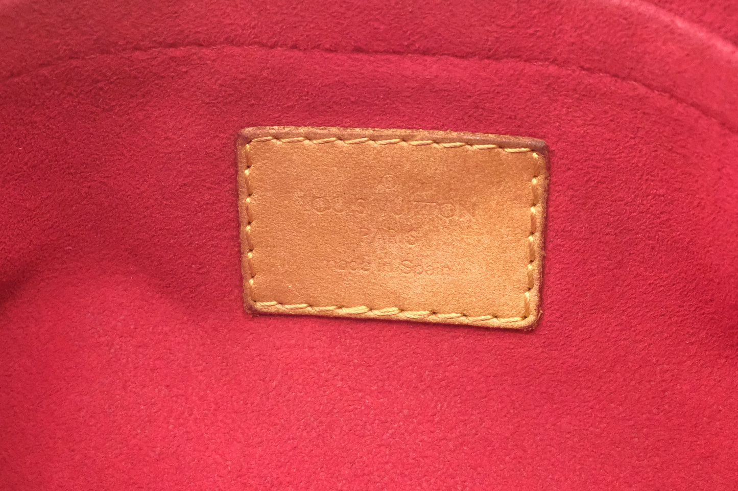 Louis Vuitton Pallas BB in Monogram Canvas & Red Leather