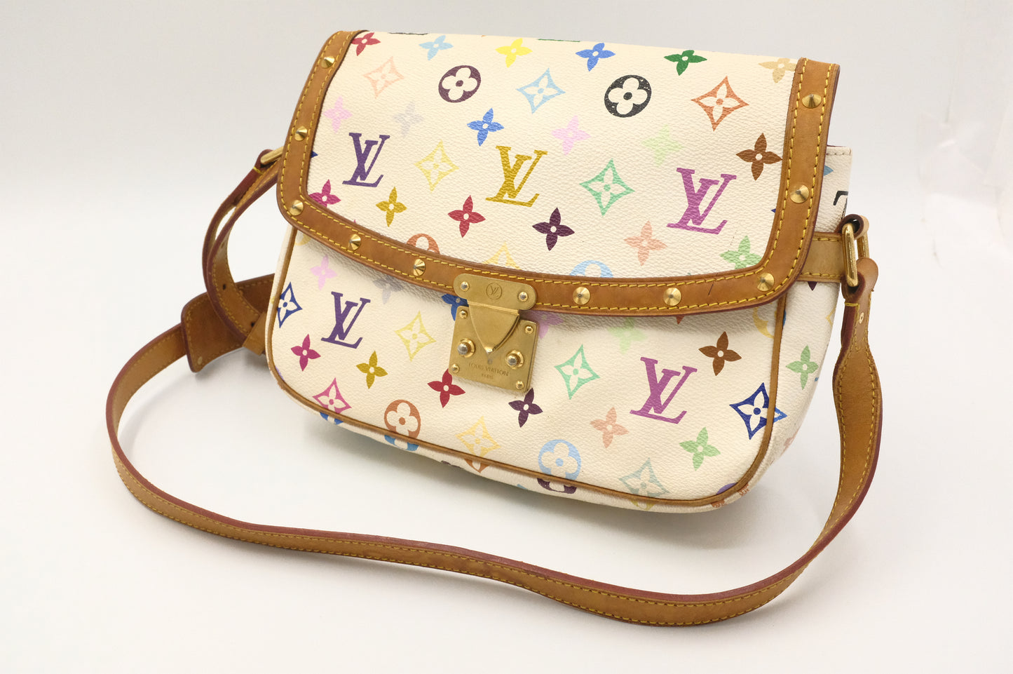 Louis Vuitton Sologne in White Multicolor Monogram Canvas
