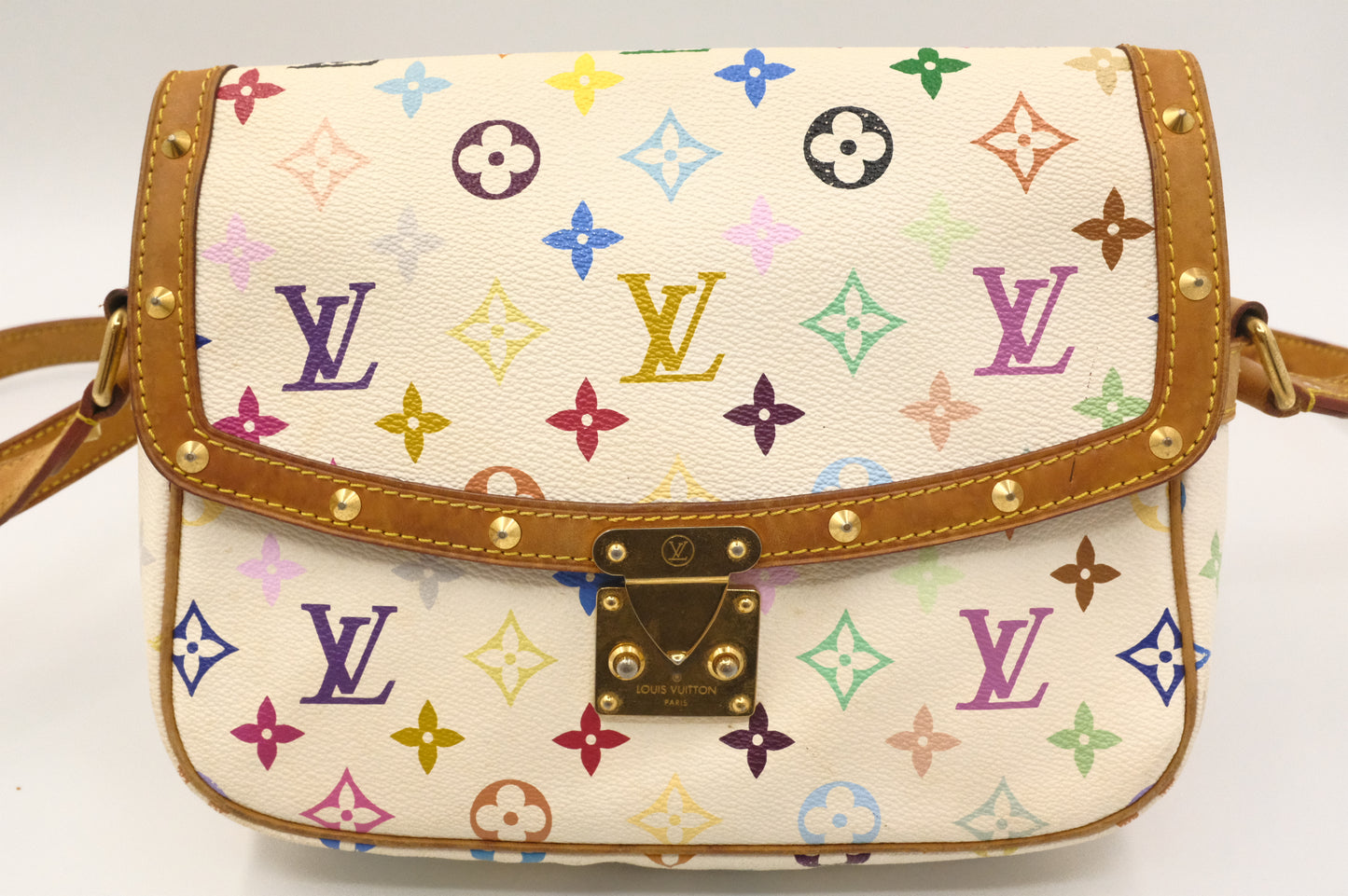 Louis Vuitton Sologne in White Multicolor Monogram Canvas