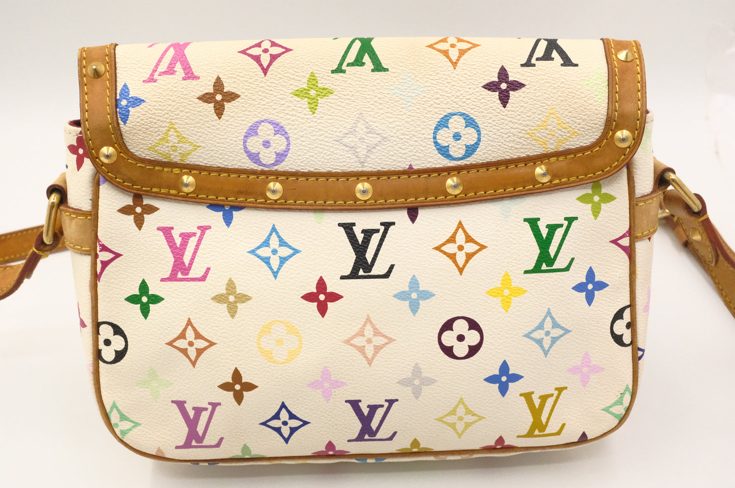 Louis Vuitton Sologne in White Multicolor Monogram Canvas