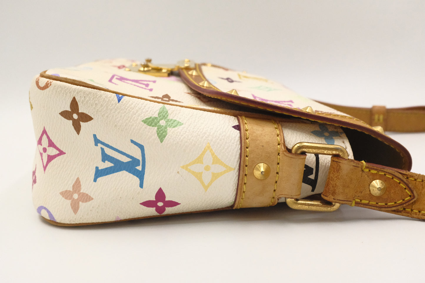 Louis Vuitton Sologne in White Multicolor Monogram Canvas
