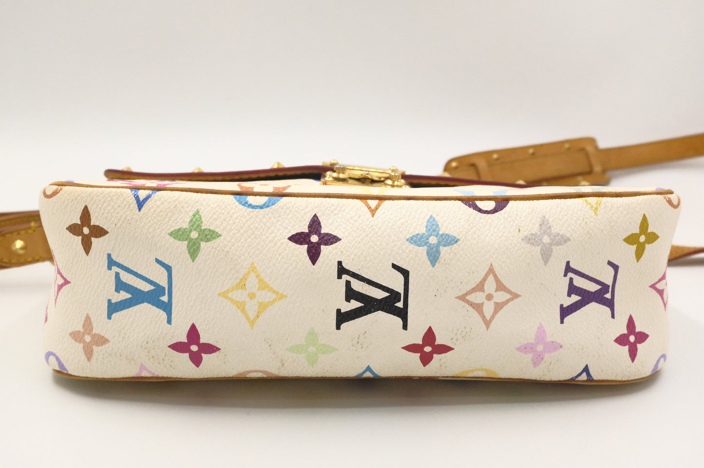 Louis Vuitton Sologne in White Multicolor Monogram Canvas
