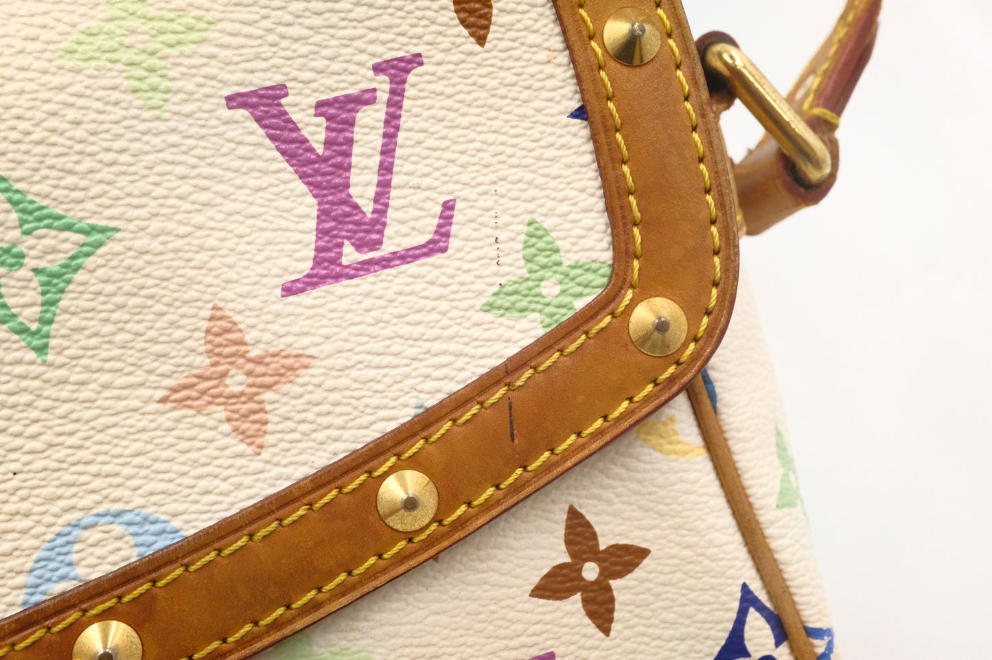 Louis Vuitton Sologne in White Multicolor Monogram Canvas