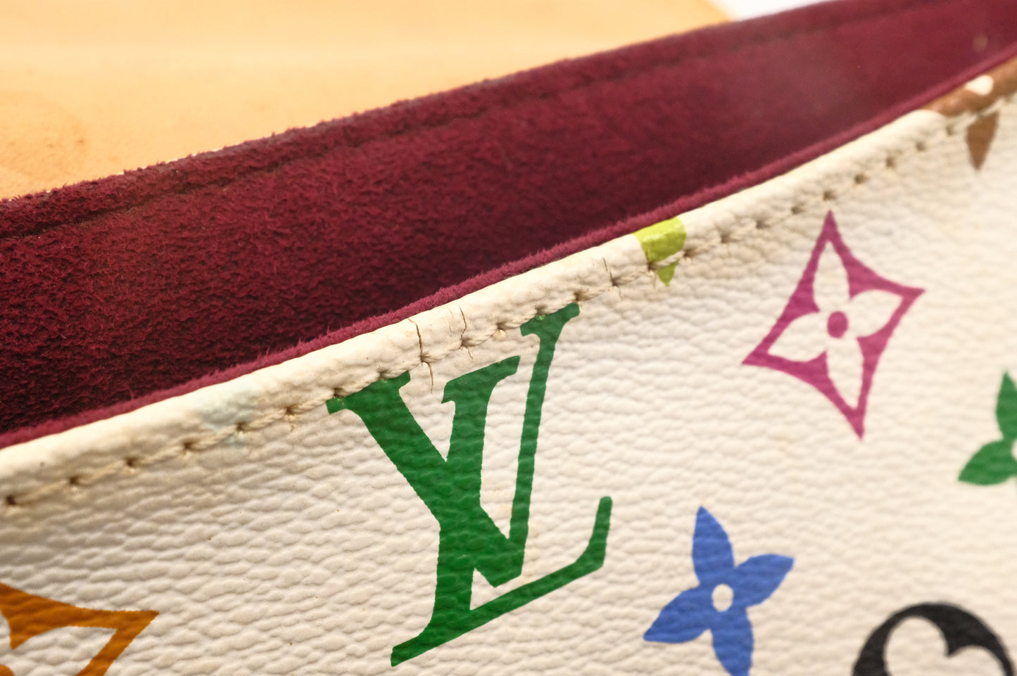 Louis Vuitton Sologne in White Multicolor Monogram Canvas